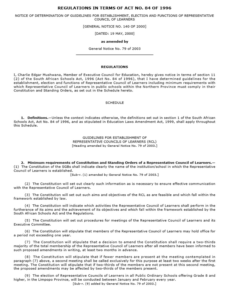 RCL Establishment Guidelines 2000 | PDF | Voting | Committee