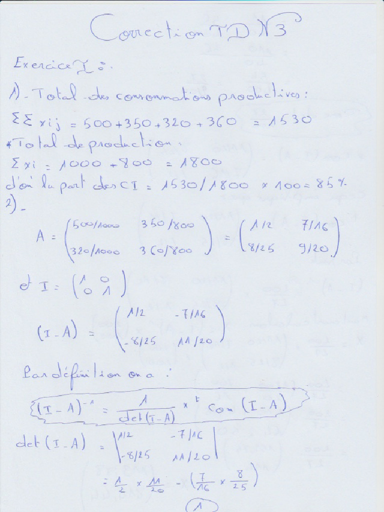 Correction TD 3 | PDF