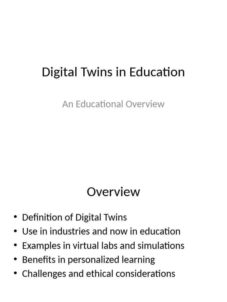 Digital Twins in Education | PDF