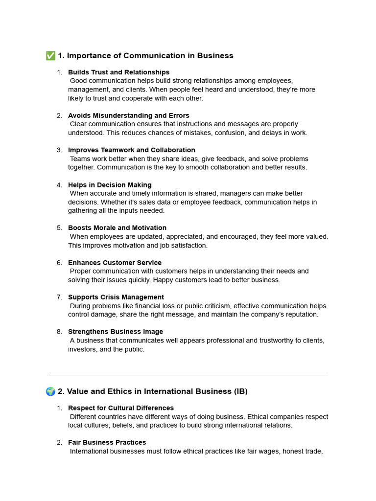 Key Aspects of Business Communication | PDF | International Monetary ...