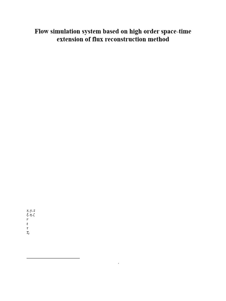 High-Order Flow Simulation System | PDF | Computational Fluid Dynamics ...