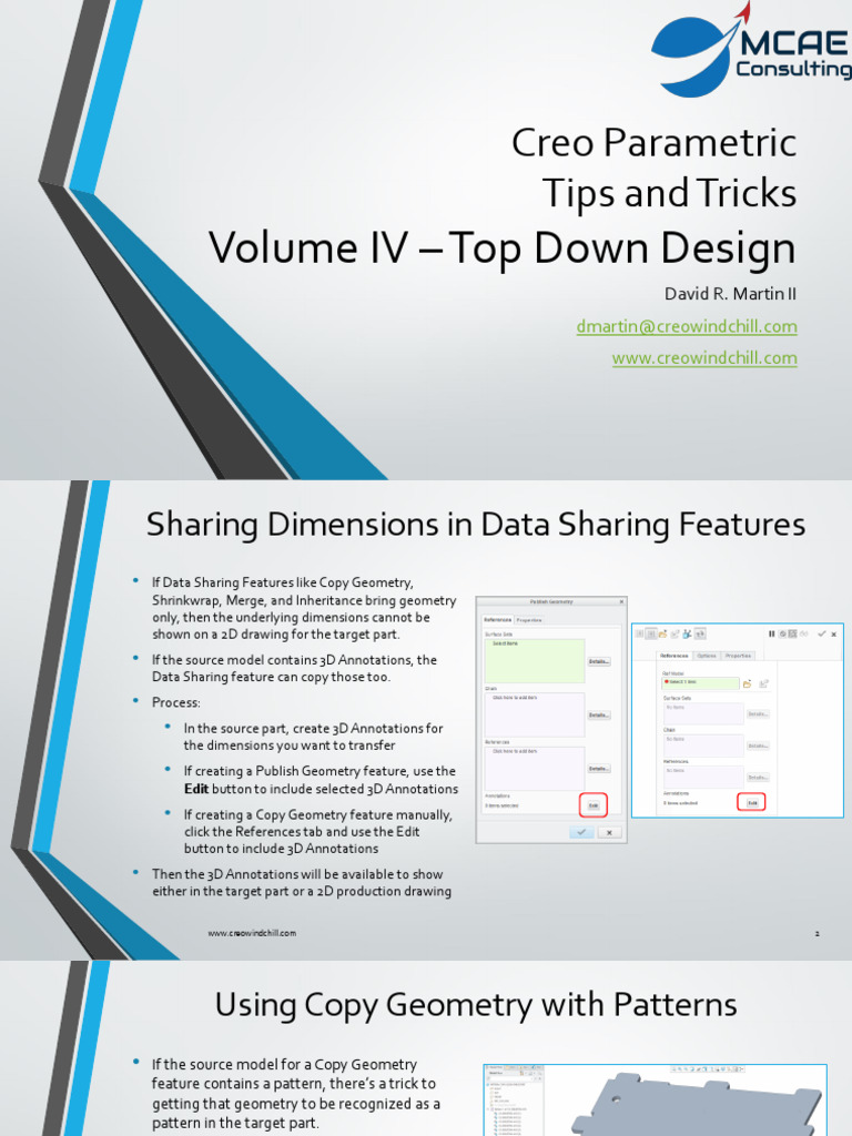 Creo Parametric Tips and Tricks Volume IV - TDD | PDF | Parameter ...