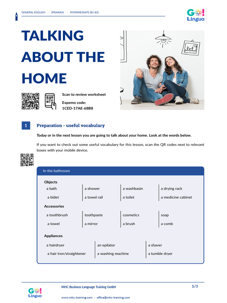 Intermediate English: Discussing Homes | PDF | Home Appliance ...
