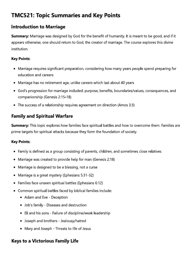 TMC Summary | PDF