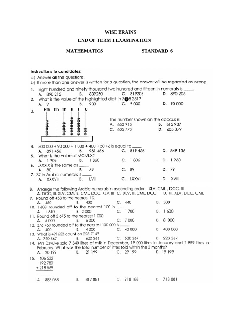 Maths 6 | PDF