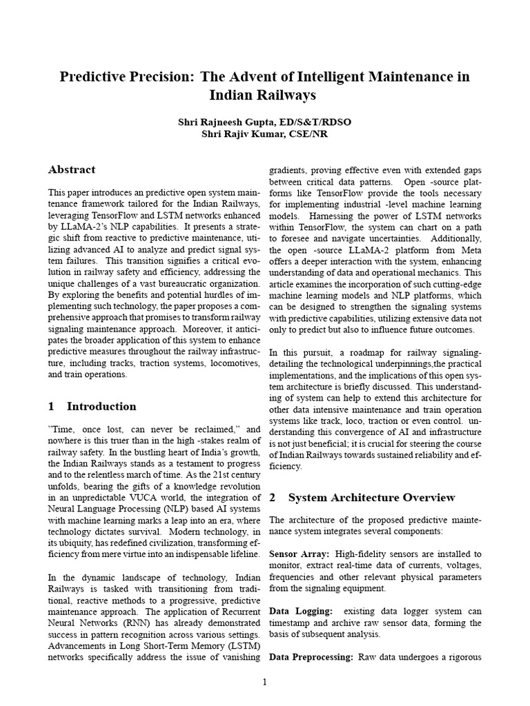 Predictive Precision The Advent of Intelligent Maintenance | PDF ...