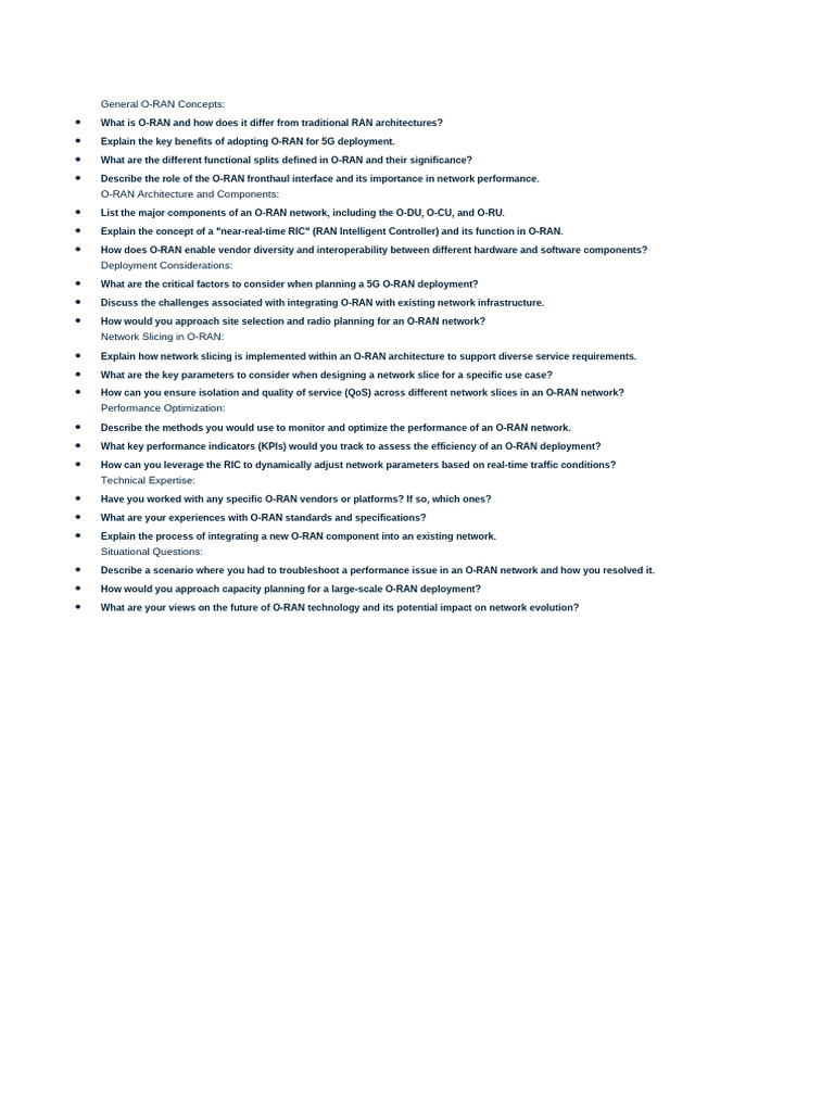 O-RAN Overview and Deployment Insights | PDF