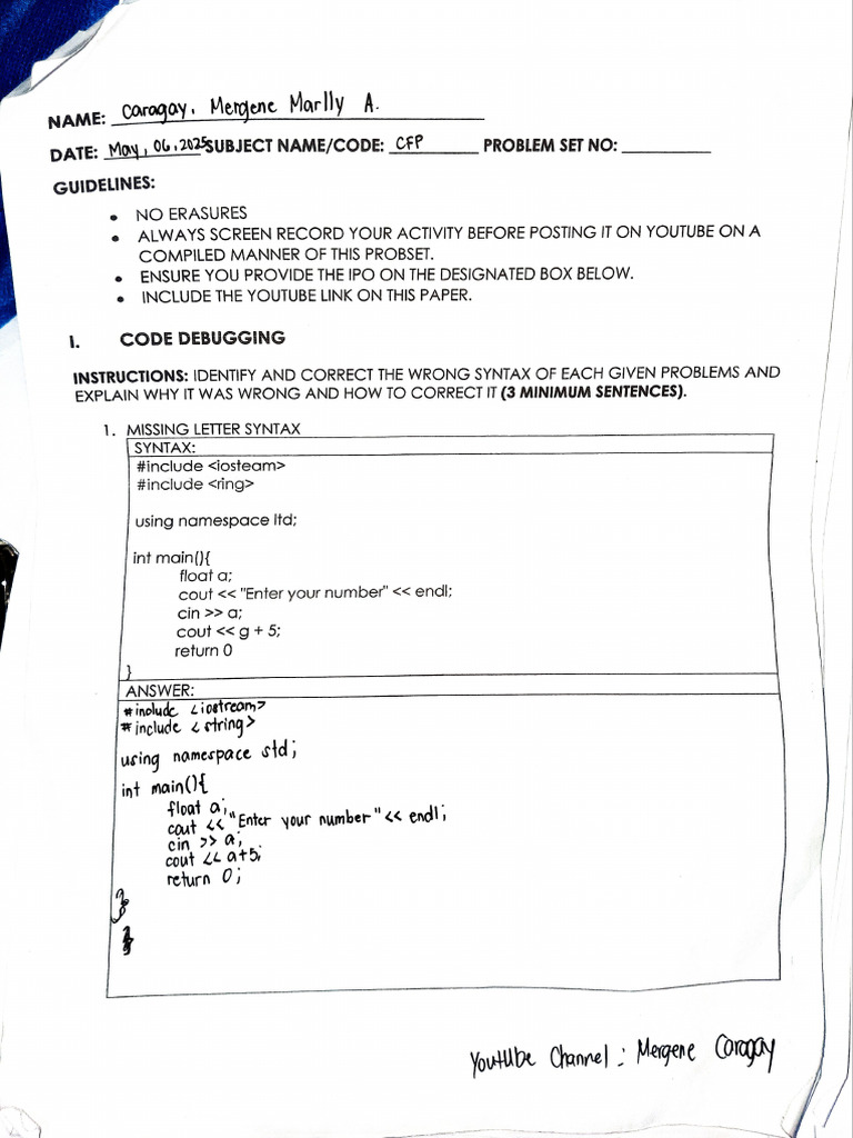 Problem Set in CFP | PDF