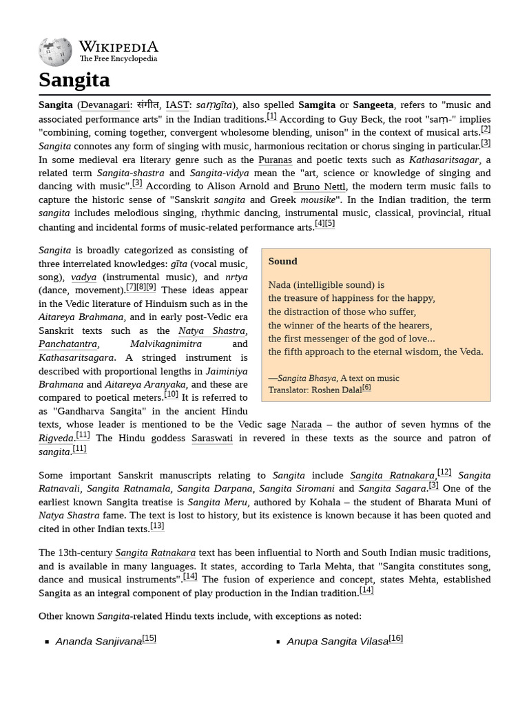 Understanding Sangita in Indian Music | PDF | Hindu Texts | Indian ...