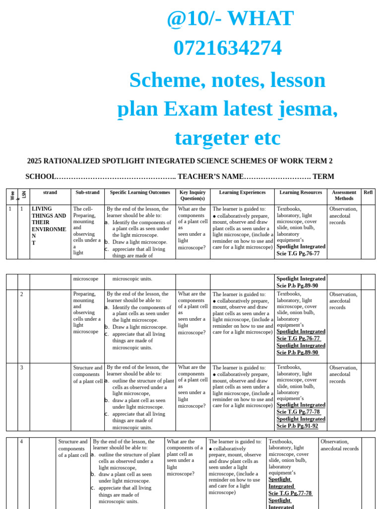 0721634274 Term 2 Gr 8 Sci Grade 8 Rationalised Spotlight Integrated