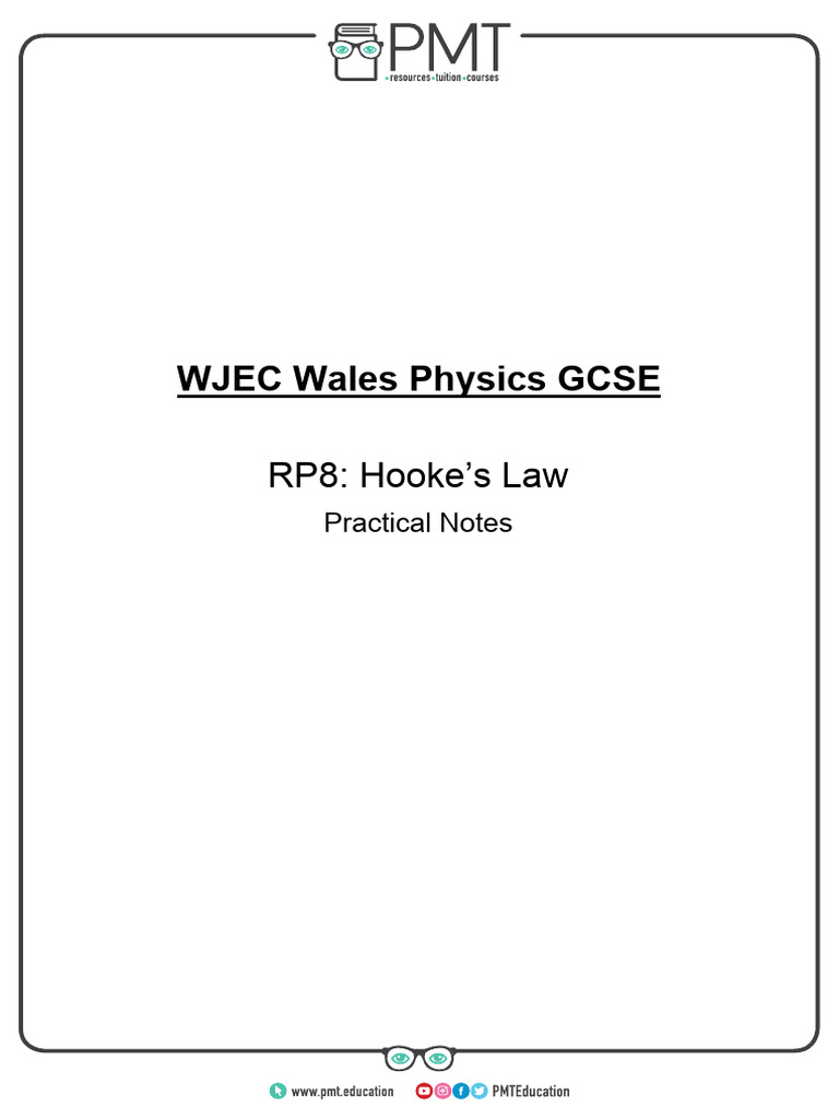 Hooke's Law Practical Guide for GCSE | PDF