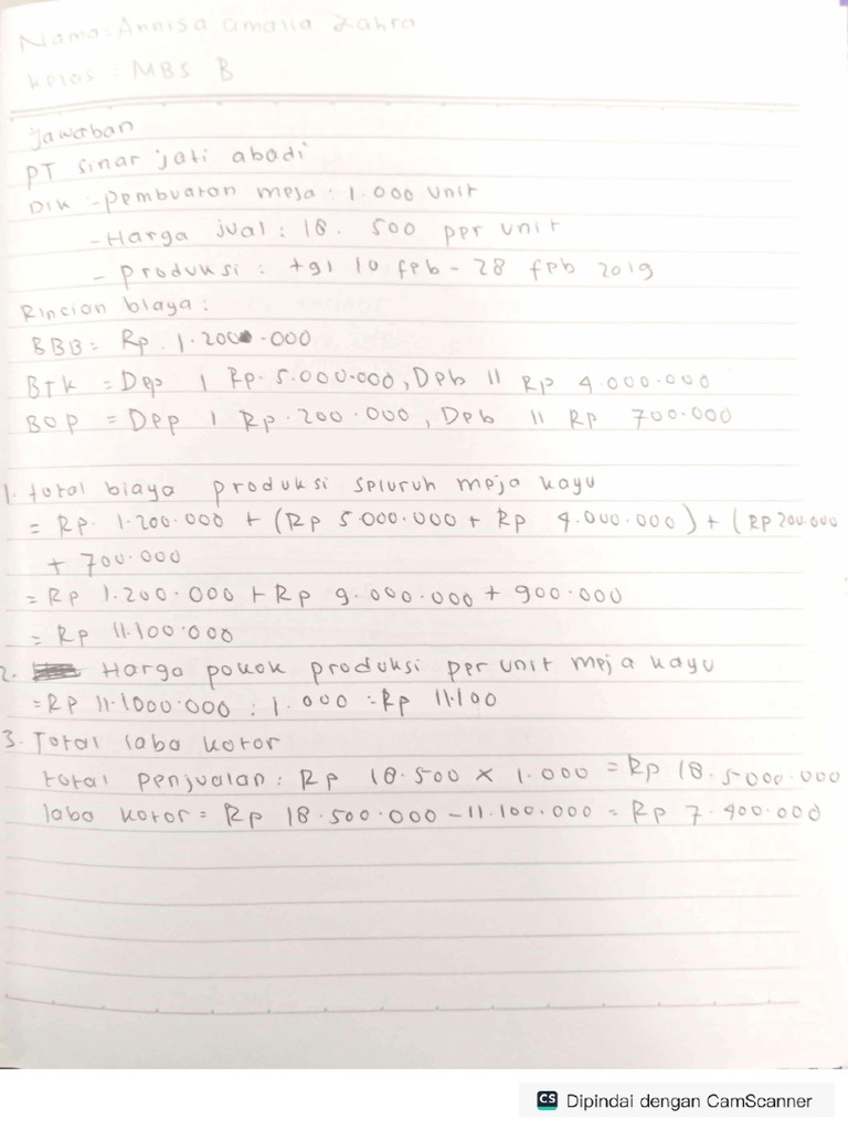 Annisa Amalia zahra mbs b semester 3 | PDF