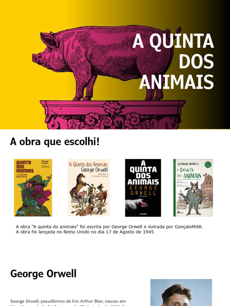 A Quinta dos Animais: Revolução Animal | PDF