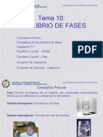 Tema 10 Equilibrio de Fases