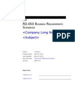 RD050 Business Requirements Scenarios