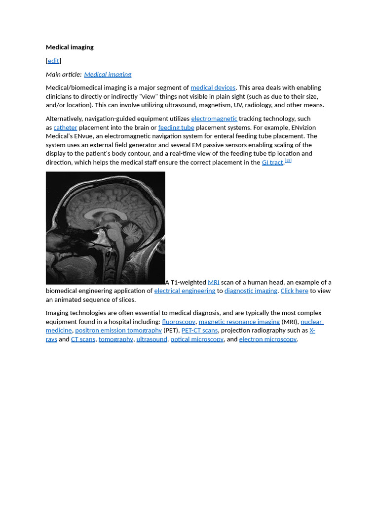 Medical Imaging Technologies Overview | PDF