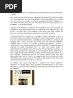 RelatÓrio Da AcÇÃo de FormaÇÃo a Internet No Ensino