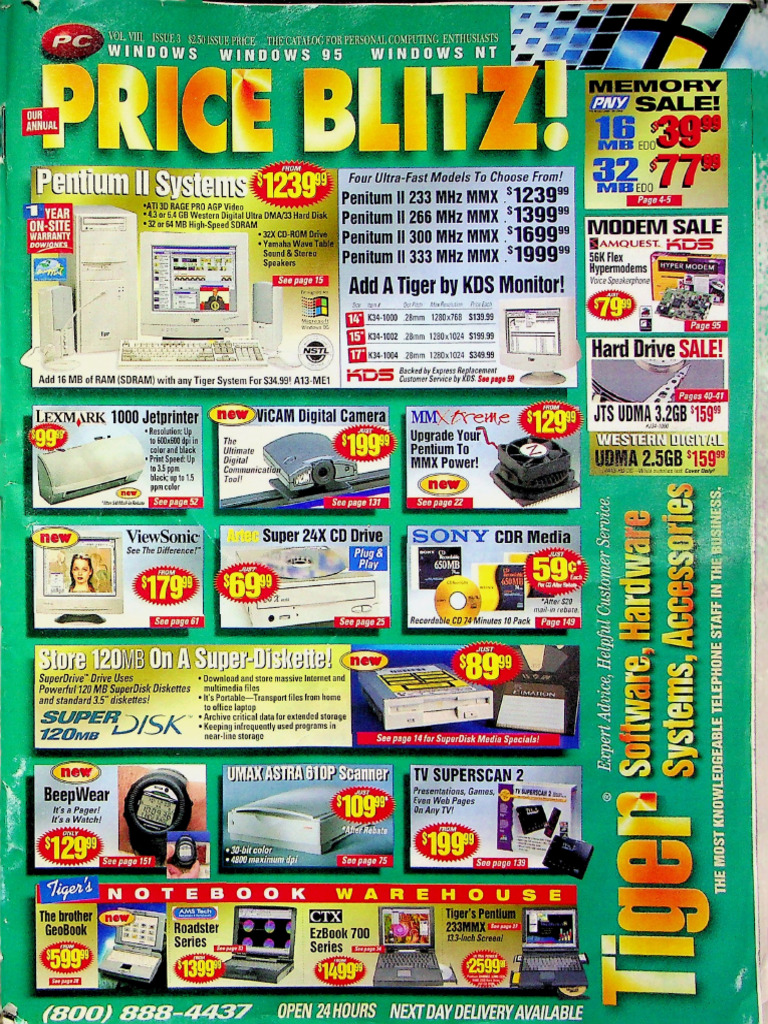 TigerDirect PC Price Blitz Catalog Nov 1997 | PDF | Image Scanner ...