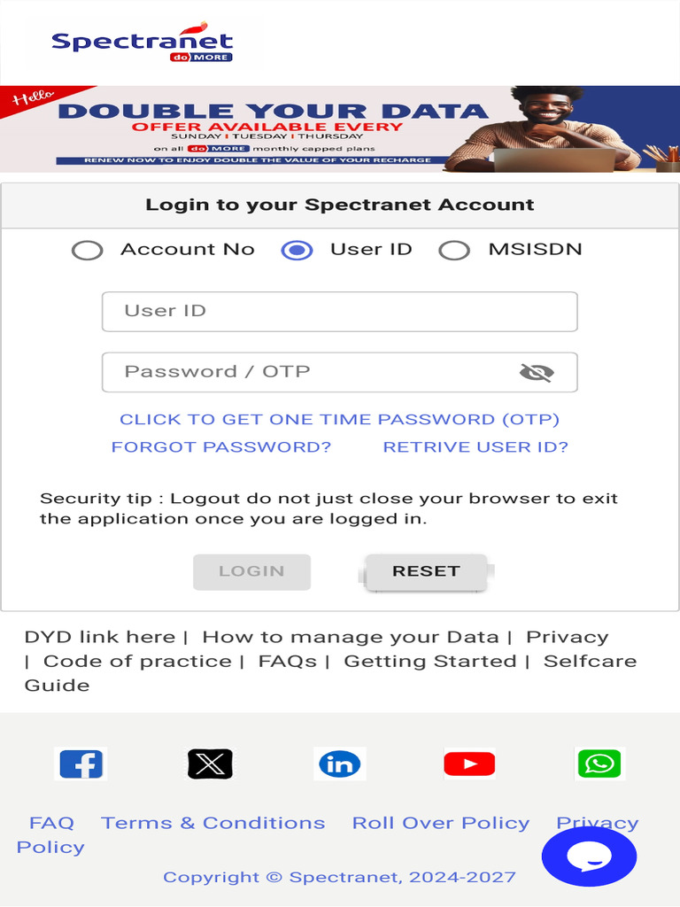 Spectranet Selfcare 2 | PDF