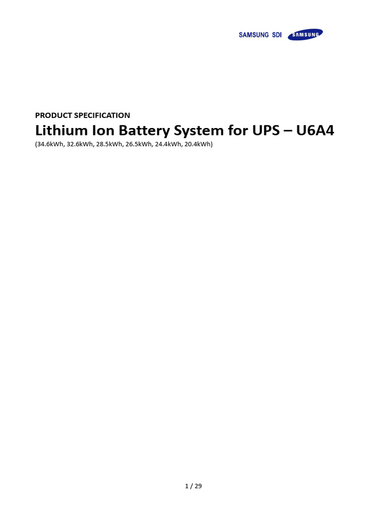 Eaton Li-ion UPS Battery System Specs | PDF | High Voltage | Lithium ...