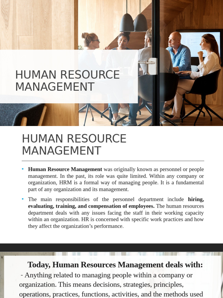 Understanding Human Resource Management | PDF | Human Resource ...