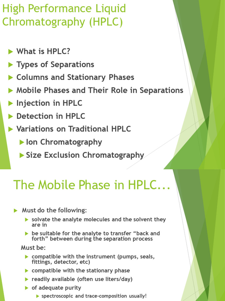 High Performance Liquid Chromatography (HPLC) | PDF | High Performance ...