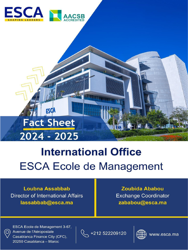 ESCA Ecole de Management 2025 Overview | PDF | English Language