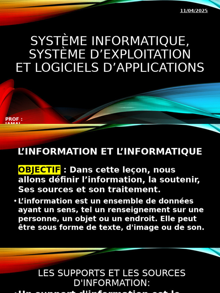 Comprendre l'information et les systèmes informatiques | PDF ...