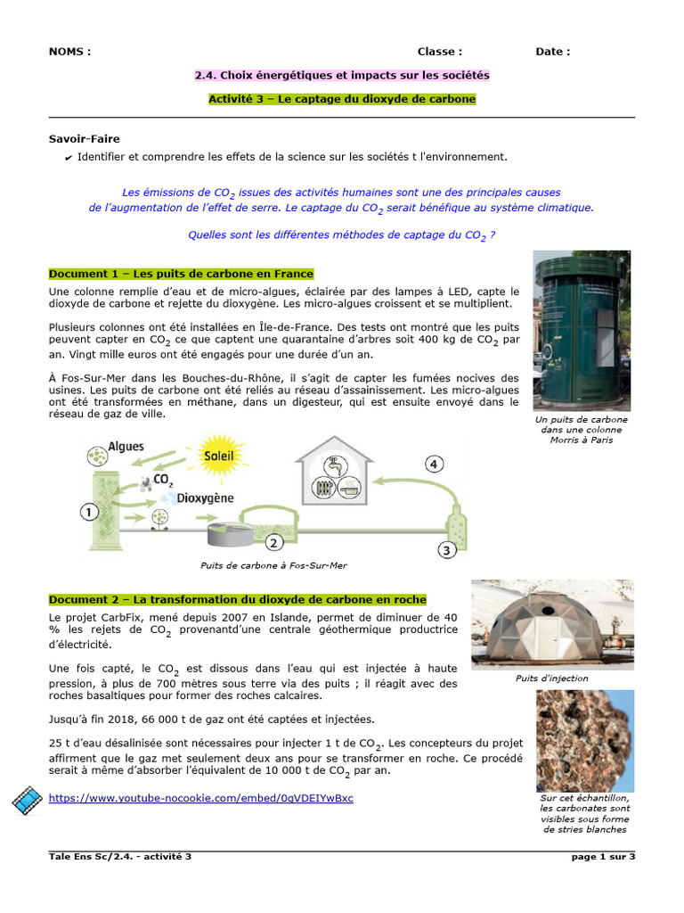 Captage de CO2 par microalgues PDF Puits de carbone Dioxyde de — free download