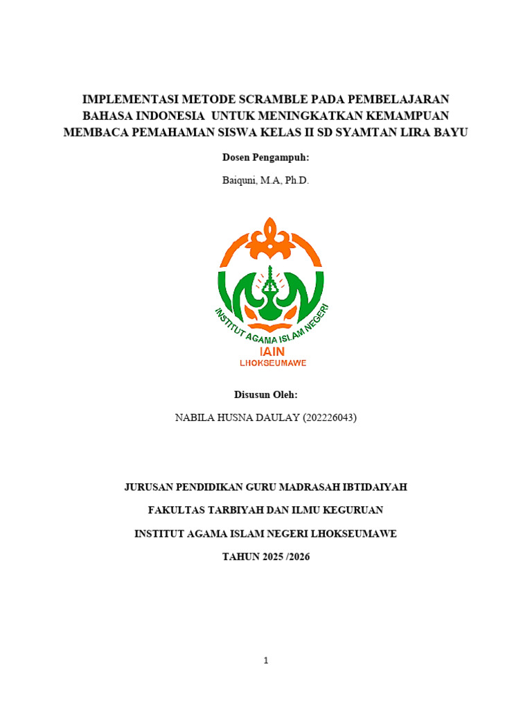 Meningkatkan Membaca dengan Metode Scramble | PDF