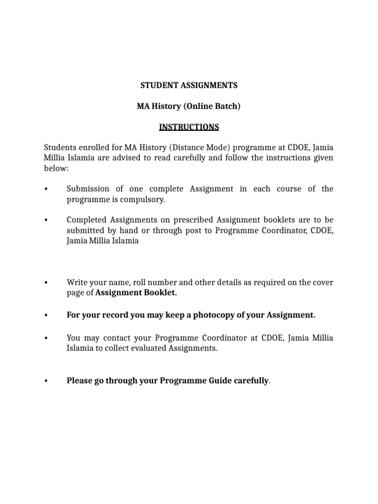 MA History Assignment Guidelines 2024 | PDF | Sufism