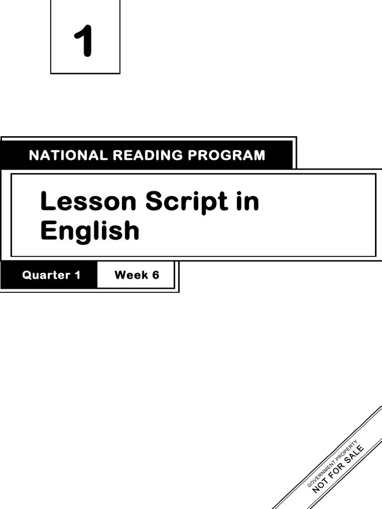 Week 6 English Lesson Script Guide | PDF | Copyright | Syllable