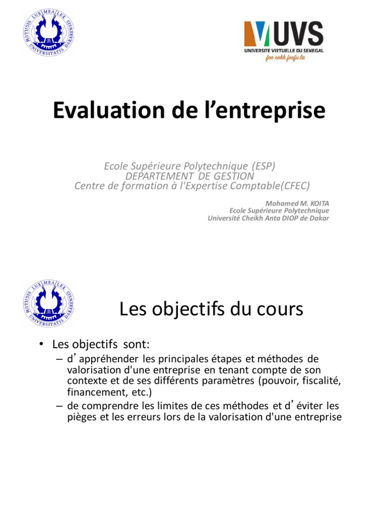 Évaluation d'entreprise et méthodes clés | PDF | Capitaux propres ...