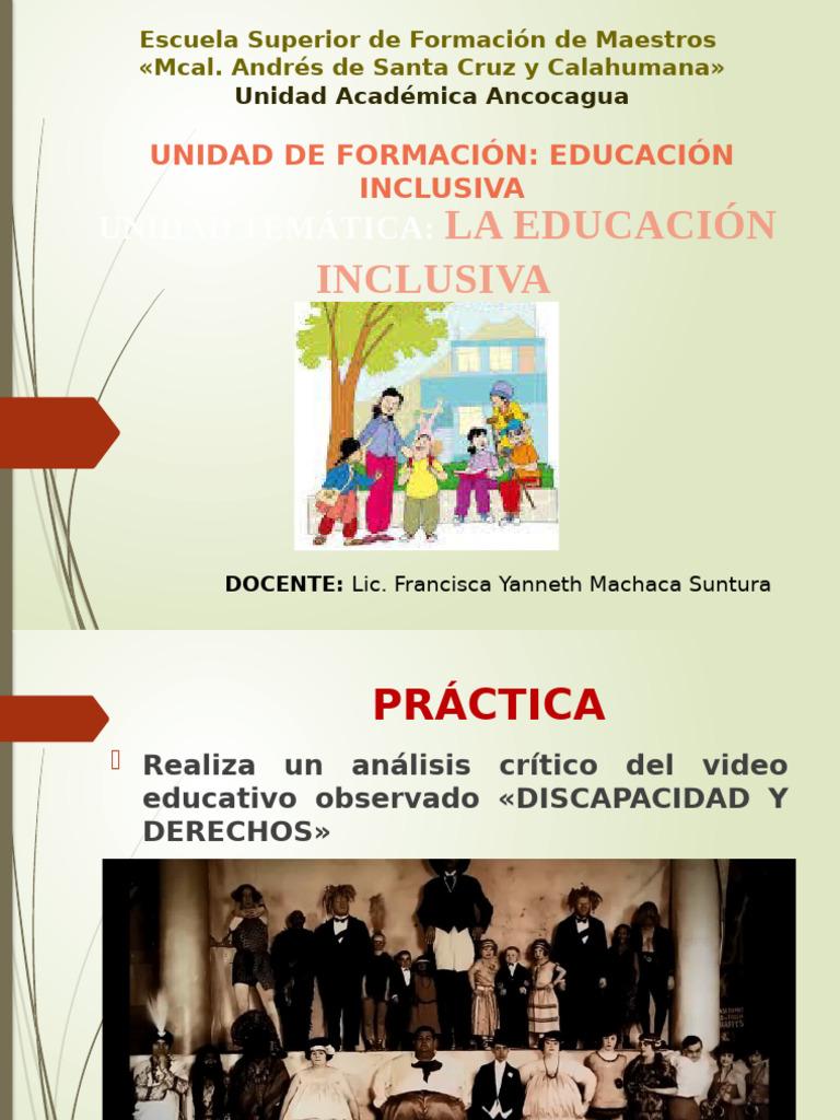 Ut1 La Educación Inclusiva-1 | PDF | Educación especial | Invalidez