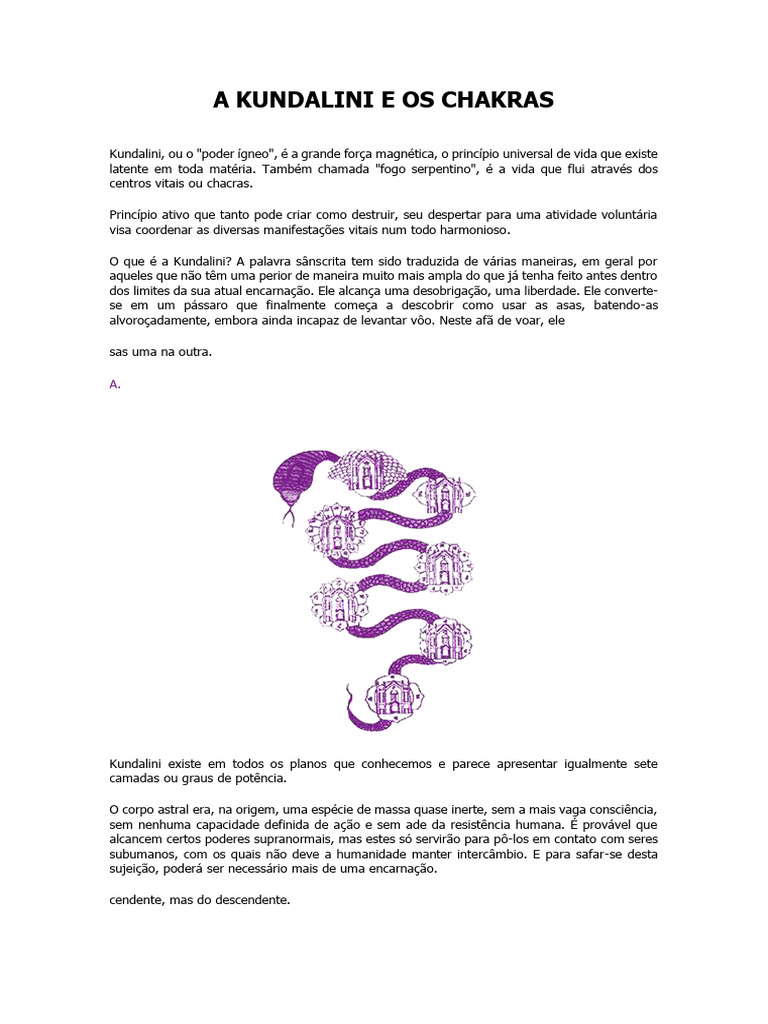 Kundalini e Chakras: Energia Vital e Desenvolvimento | PDF