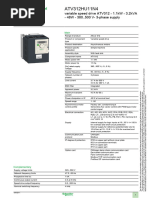 Variateur De Fréquence Schneider ATV31 - Modèle ATV31HU40N4A 4KW - Occasion Fonctionnel