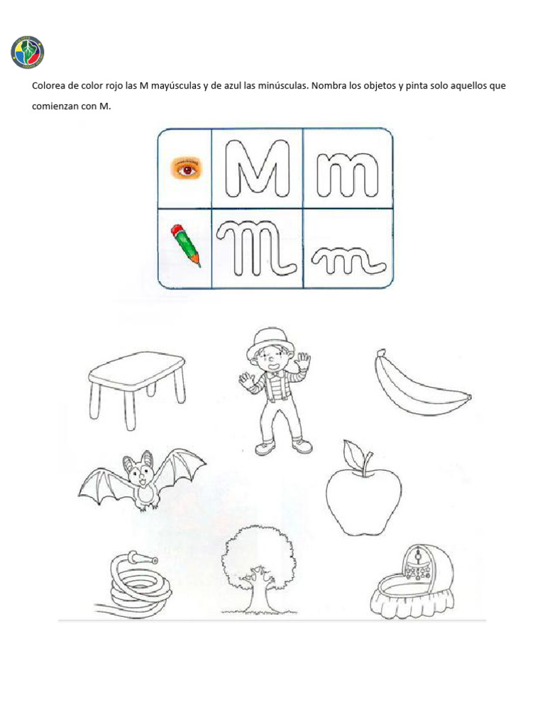 Actividades con la letra M para preescolar | PDF