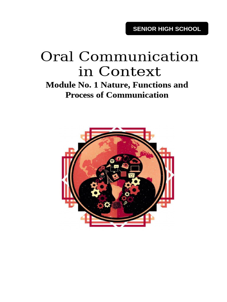 Oral Comunication in Context - IM | PDF | Communication | Nonverbal ...