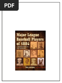 Major League Baseball Players Of 1884 A Biographical Dictionary 1st Edition Paul Batesel instant download