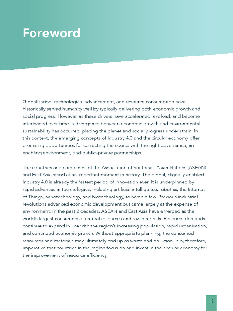 1 Foreword | PDF | Economic Growth | Economy And The Environment