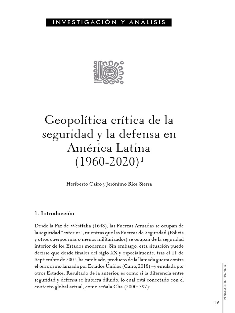 Geopolítica de Seguridad en América Latina | PDF | Colombia | America ...