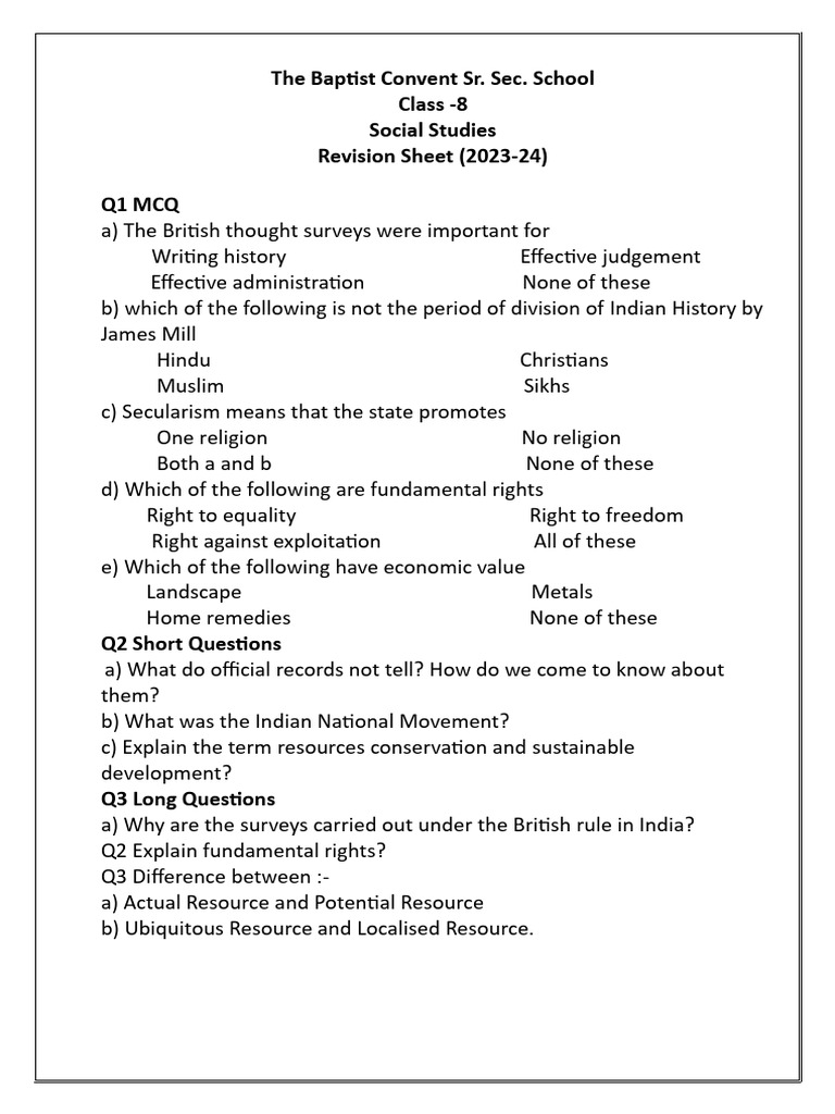8th Practice Sheet 20230513153649921 | PDF