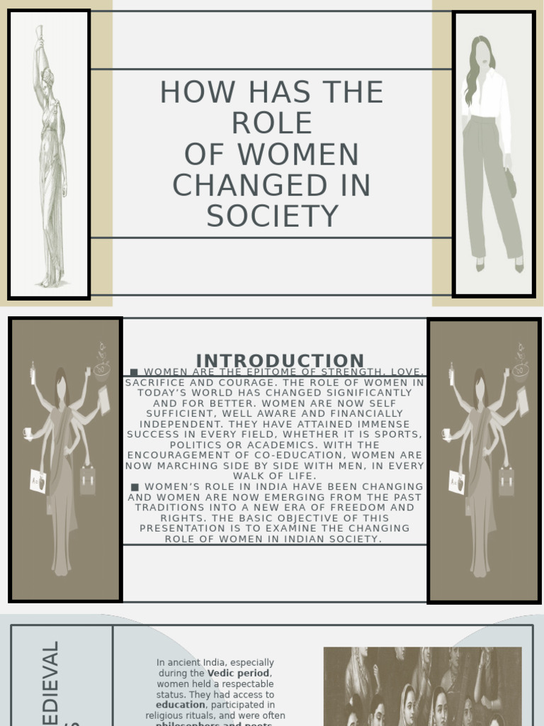 Role of Women in Society | PDF | Woman | Social Policy
