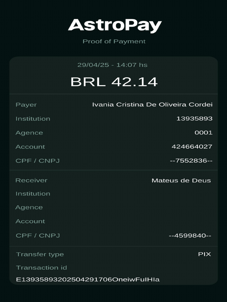 Astropay Invoice | PDF