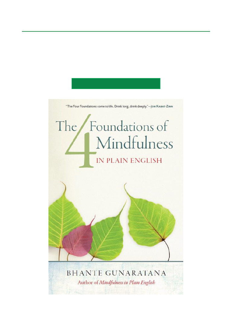 Four Foundations of Mindfulness Guide | PDF