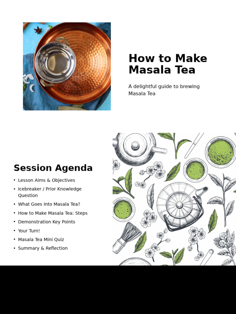 Micro Teach - How To Make Masala Tea-6th April | PDF | Tea | Taste