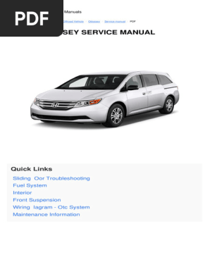 Honda Odyssey Service Manual PDF | PDF | Automotive Technologies