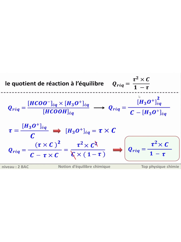 Notion D'équilibre Chimique 2 Bac 16-22 Screenshot | PDF