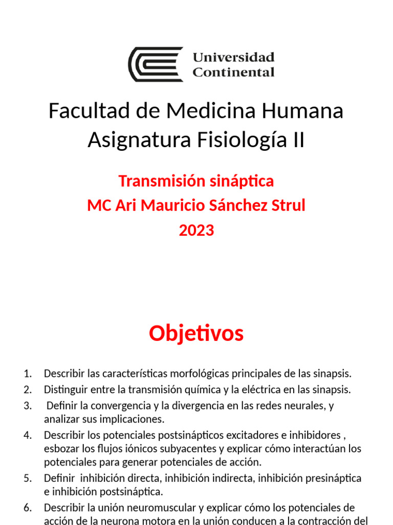 Transmisión Sináptica | PDF | Sinapsis | Neurona