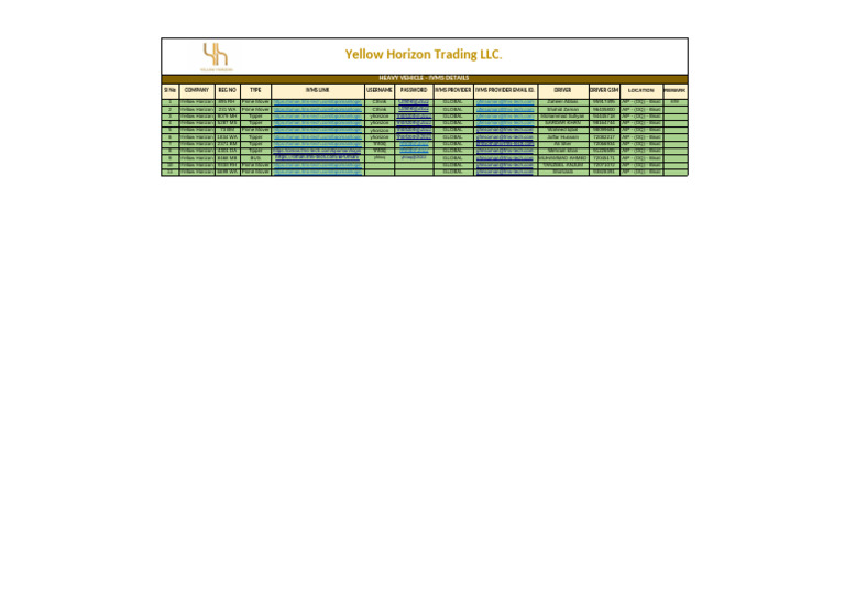 Yellow Horizon Trading IVMS Details | PDF